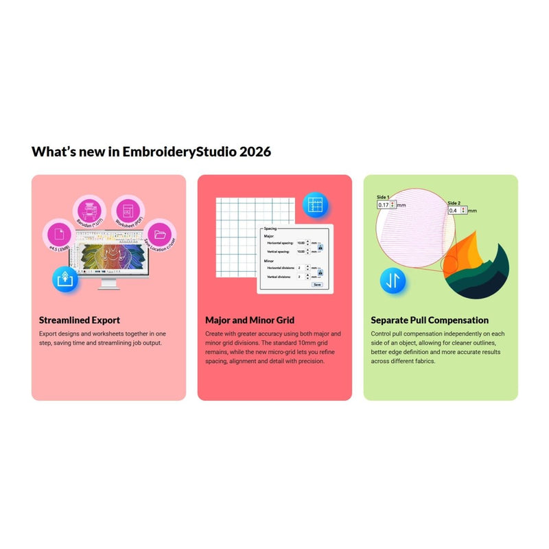 Wilcom EmbroideryStudio Lettering Software 2026 Full License - Swing Design