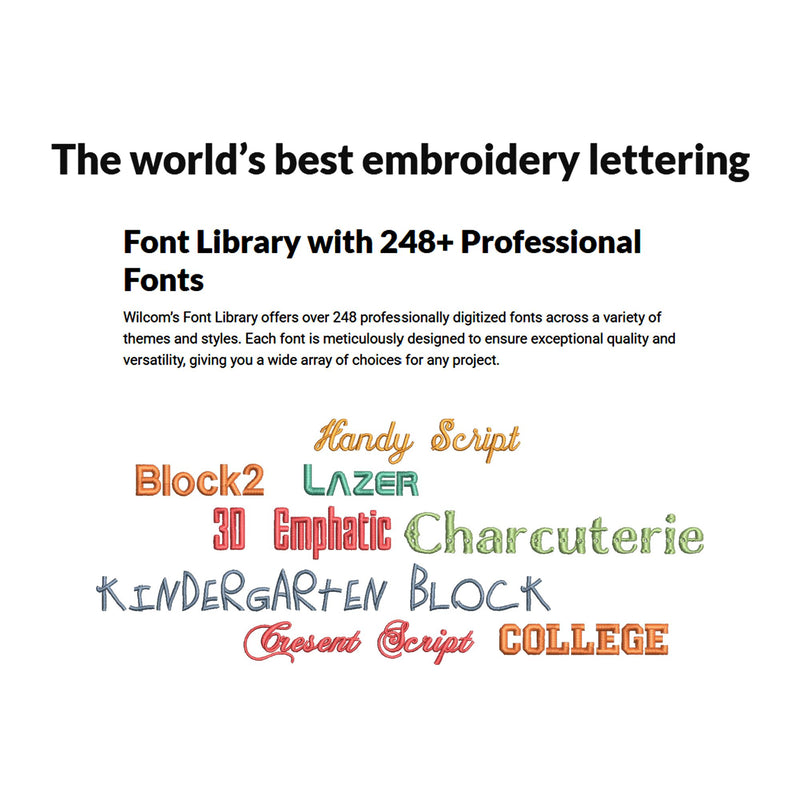 Wilcom EmbroideryStudio LetteringSoftware 2026 Full License Software Wilcom