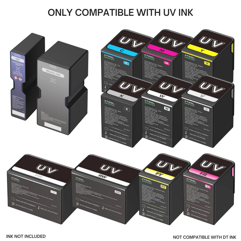 xTool UV Ink Maintenance Tank Set – 260ml Moisturizing Liquid + Waste Tank