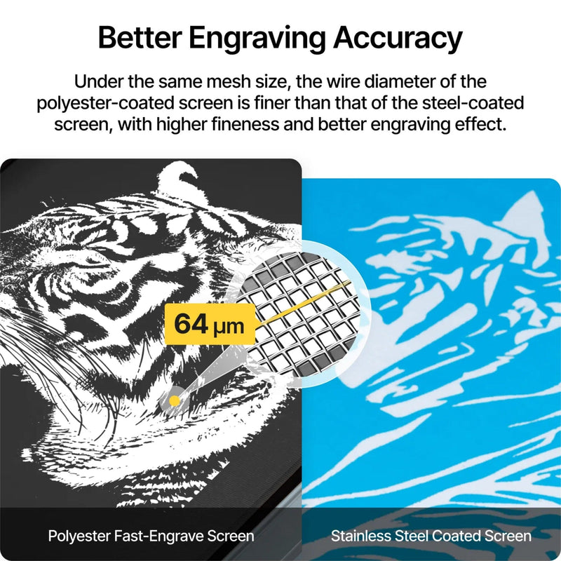 xTool 100 Mesh Polyester Fast-Engrave Screen 9" x 12" - 4 Pieces Laser Engraver Accessories xTool