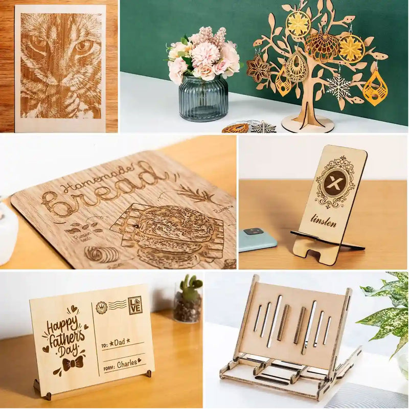 xTool 1/8" Basswood Plywood Sheets -12in x 12in Laser Engraver Accessories xTool