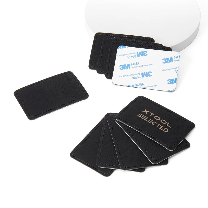 xTool Black To Gold Laserable PU Rectangular Patch - 10 Pack Laser Engraver Accessories xTool