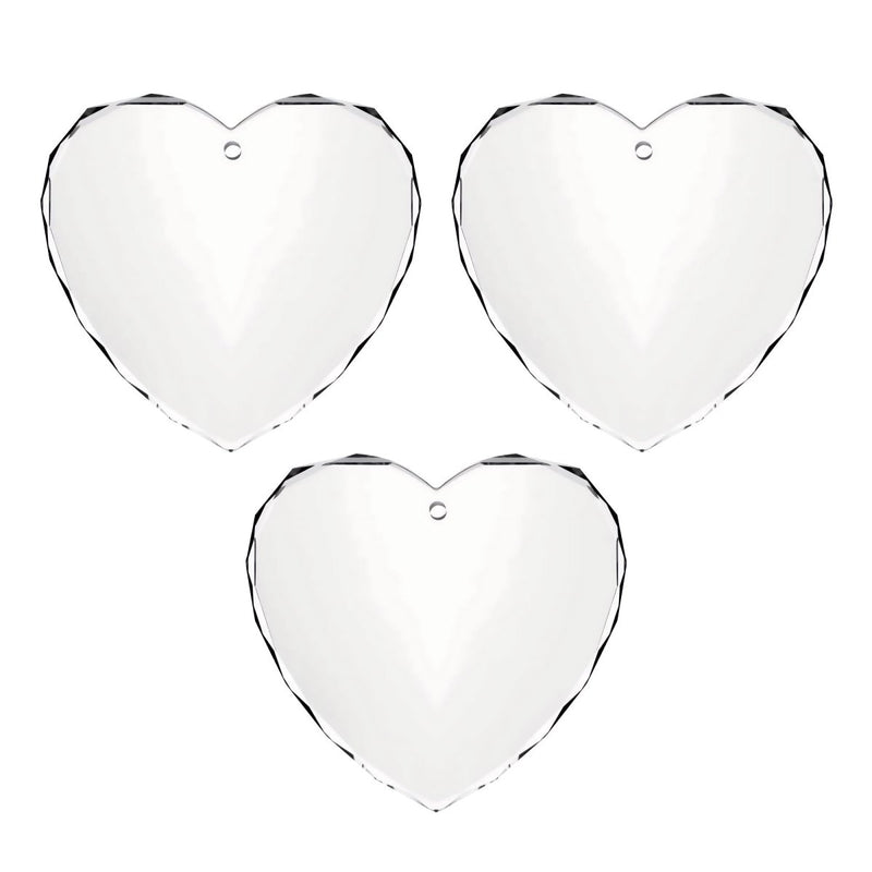 xTool Crystal Faceted Heart-Shaped Ornament - 3 Pack - Swing Design1