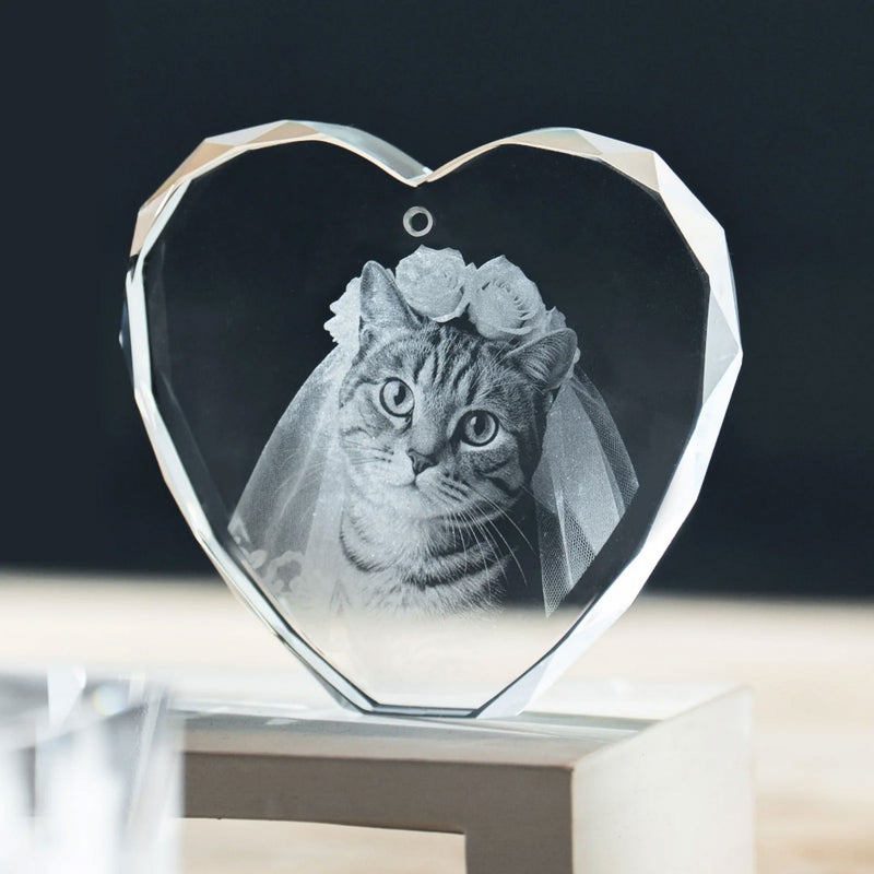 xTool Crystal Faceted Heart-Shaped Ornament - 6 Pack Laser Engraver Accessories xTool