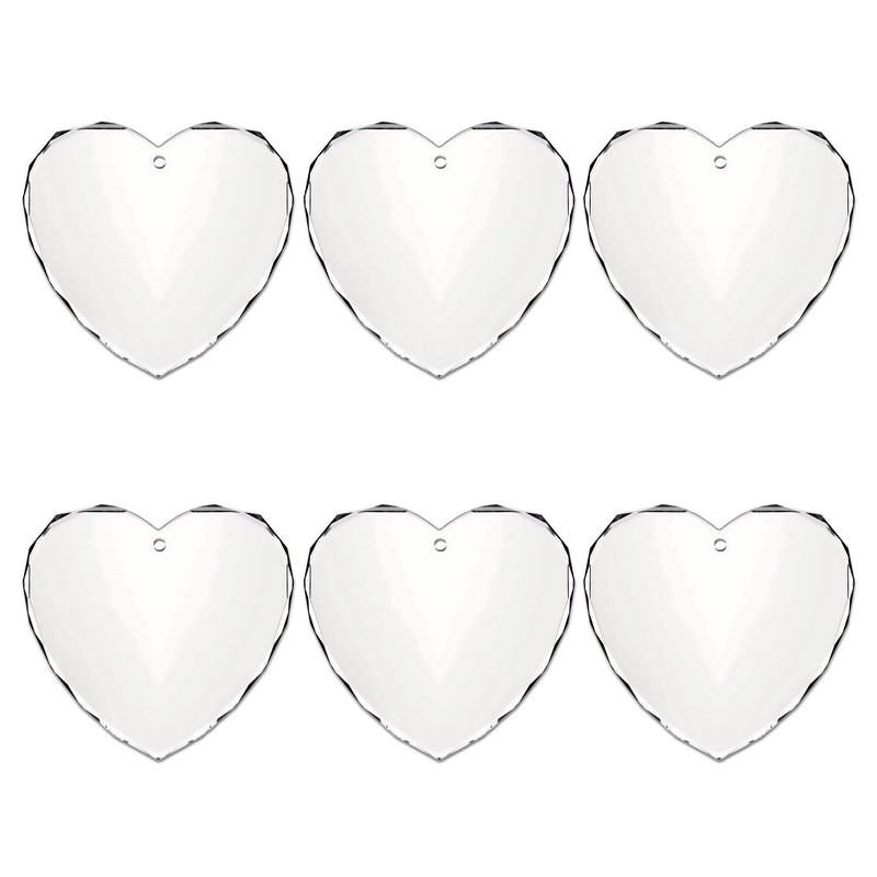 xTool Crystal Faceted Heart-Shaped Ornament - 6 Pack Laser Engraver Accessories xTool