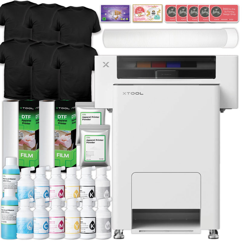 xTool DTF All-in-One Apparel Printer Bundle with Double Consumables DTF Bundles xTool Without AP2 Air Filter