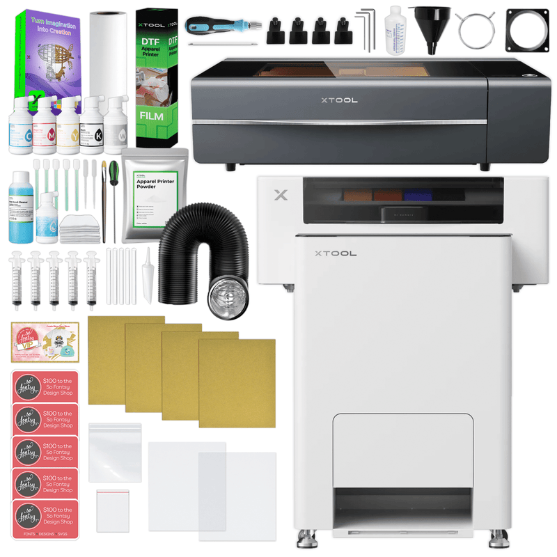 xTool DTF Apparel Printer Bundle with P2S CO2 Laser Cutter Without AP2 Air Purifier Swing Design 2
