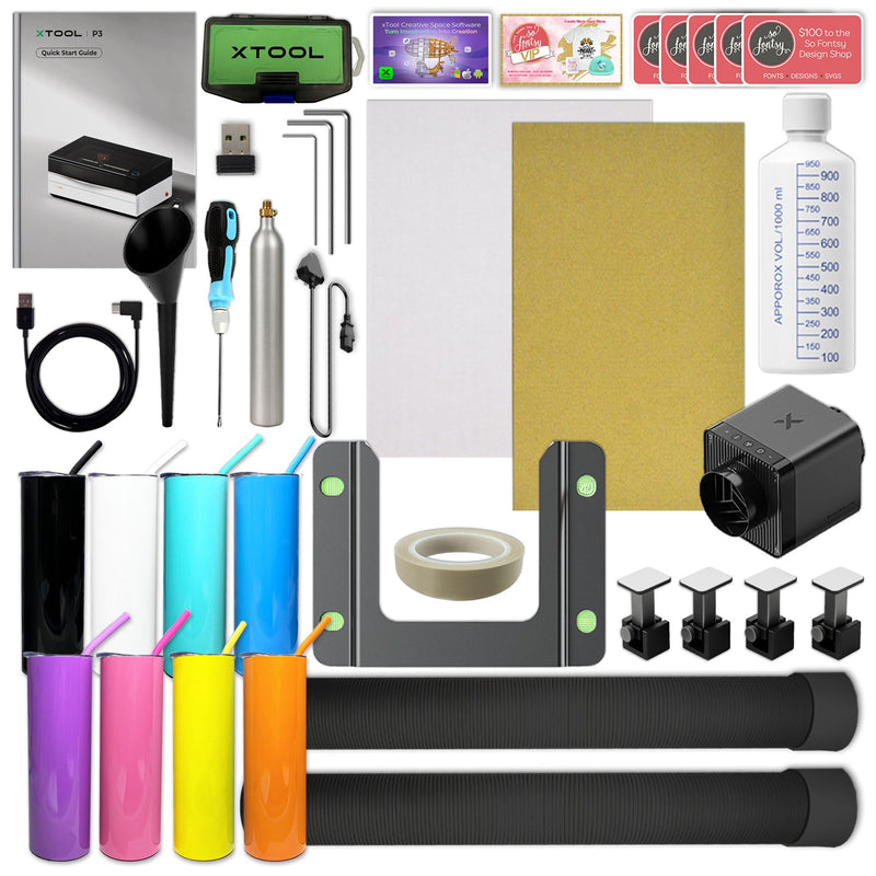 xTool DTF Apparel Printer Bundle with P3 80W CO2 Laser Cutter DTF Bundles xTool