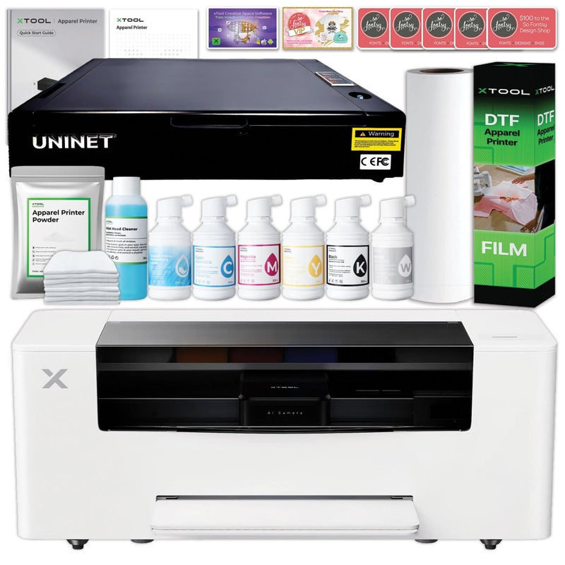 xTool DTF Apparel Printer Bundle with Transfer Sheet Curing Oven - Swing Design1