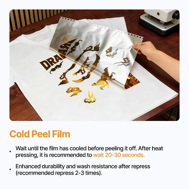 xTool DTF Apparel Printer Gold Foil Film Roll - 30m - Swing Design6