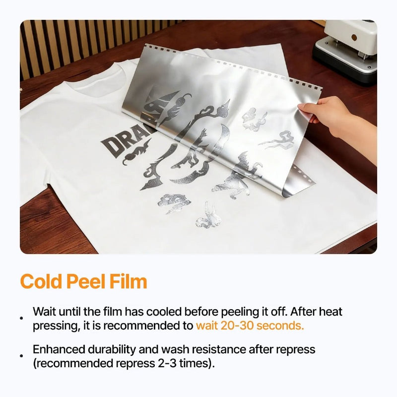 xTool DTF Apparel Printer Silver Foil Film Roll - 30m - Swing Design6