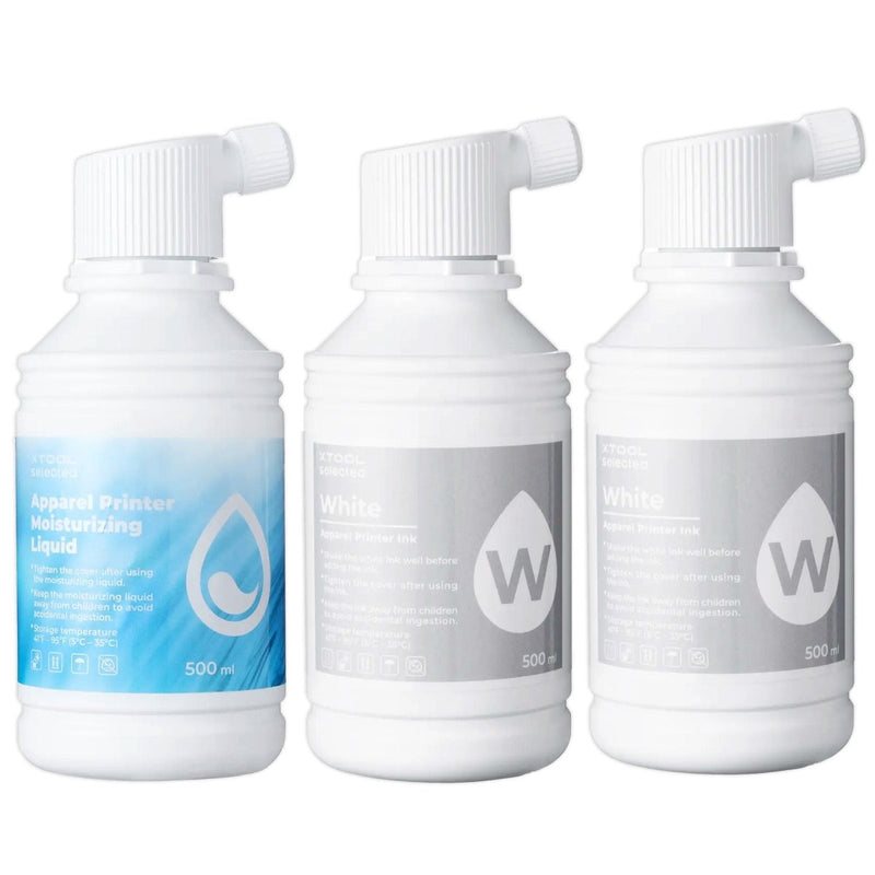 xTool DTF Apparel Printer White Ink & Moisturizing Liquid Kit - Swing Design1