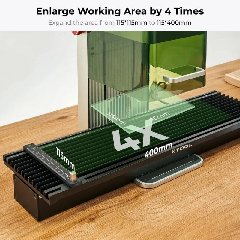 xTool F1 Portable Laser Engraver and Laser Cutter with Slide Extension Bundle - Swing Design