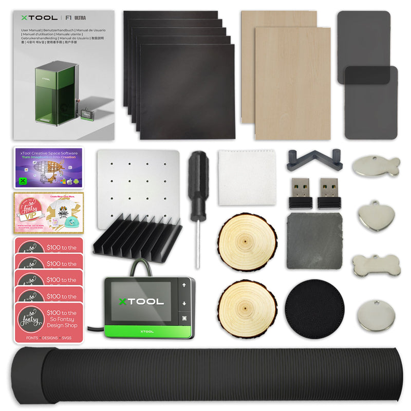 xTool F1 ULTRA 20W Fiber & Diode Dual Laser Engraver Bundle Laser Engraver xTool