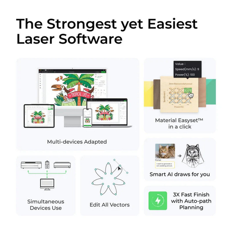 xTool F1 ULTRA 20W Laser Engraver with Air Filter and 4-in-1 Cup Spinner Laser Engraver xTool