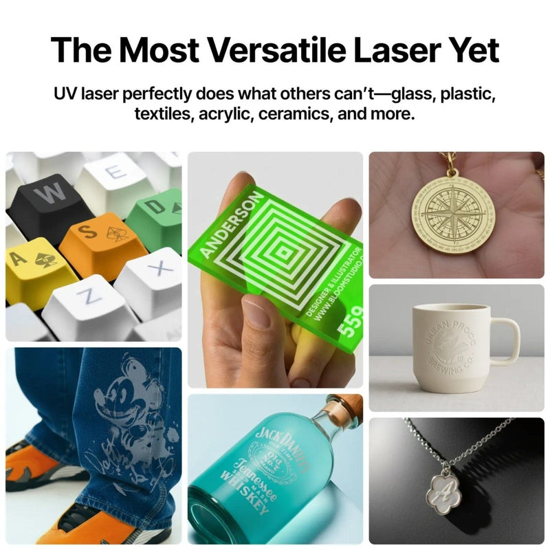 xTool F2 Ultra UV 5W Cold Laser Engraver & Cutter with UV Blank Bundle - Swing Design