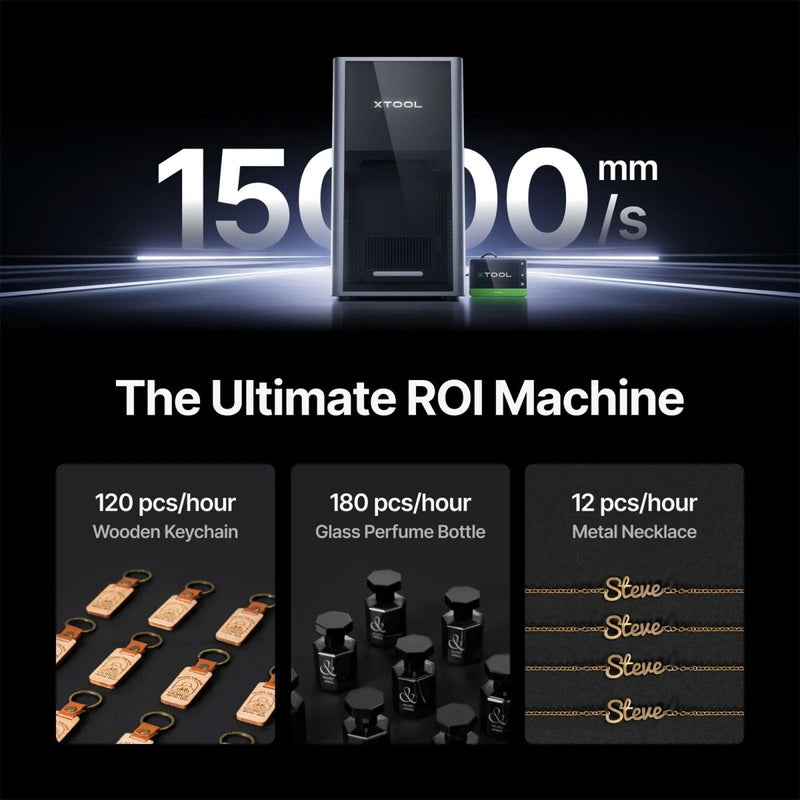 xTool F2 Ultra 60W MOPA & 40W Diode Laser Engraver Bundle with 4-in-1 Rotary - Swing Design