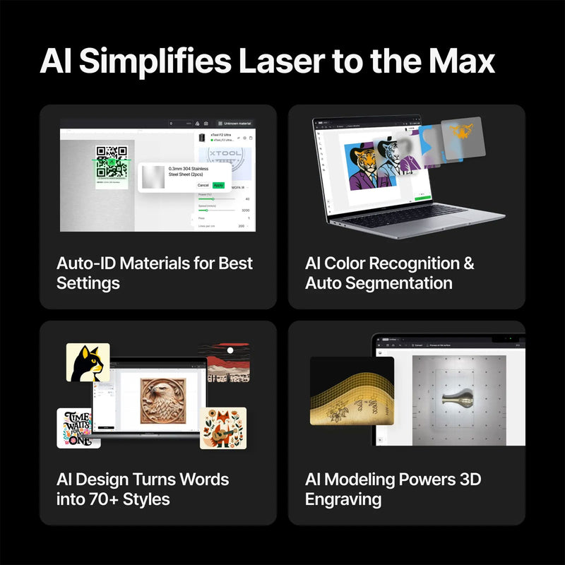 xTool F2 Ultra 60W MOPA & 40W Diode Dual Laser Engraver Bundle Laser Engraver xTool