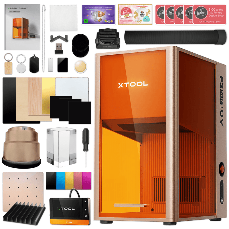 xTool F2 Ultra UV 5W Cold Laser Engraver & Cutter Bundle Swing Design 1