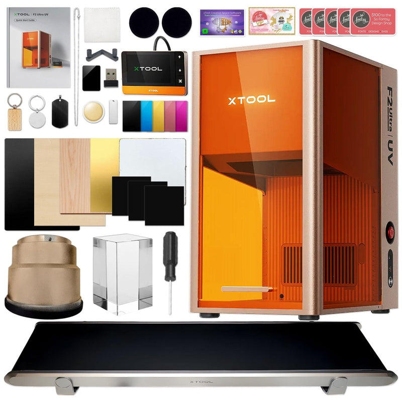 xTool F2 Ultra UV 5W Cold Laser Engraver & Cutter with Conveyor System - Swing Design