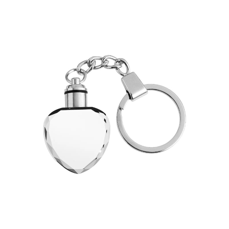 xTool F2 Ultra UV Multicolored LED K5 Crystal Heart Keychain - 10 Pack - Swing Design2