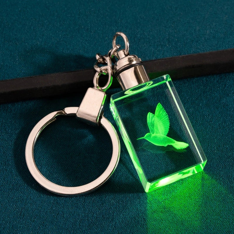 xTool F2 Ultra UV Multicolored LED K5 Crystal Rectangular Keychain - 10 Pack - Swing Design4