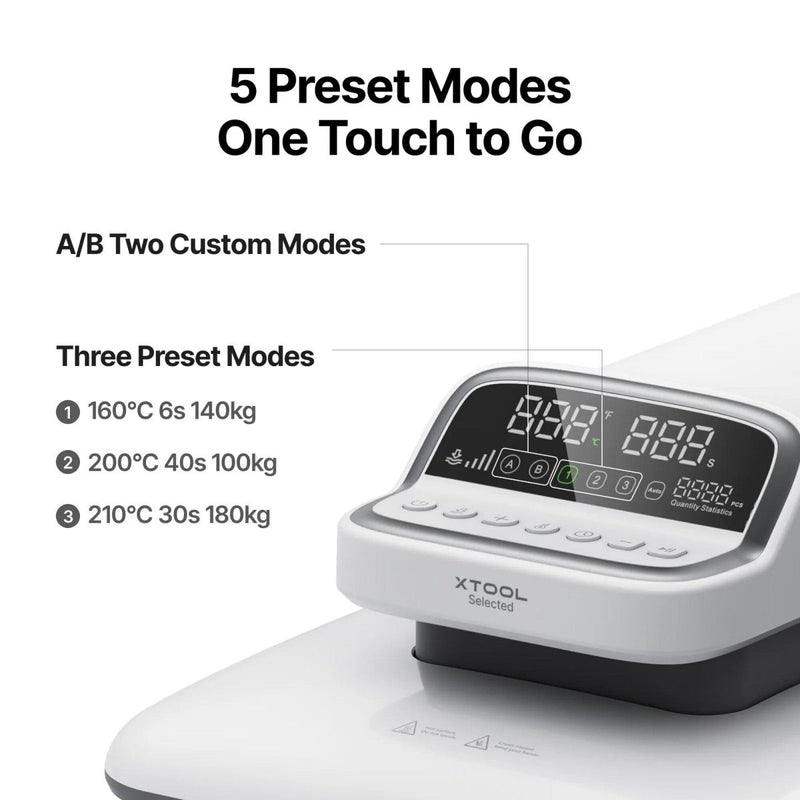 xTool HP2 15in x 15in Balanced Pressure Auto Heat Press - Swing Design