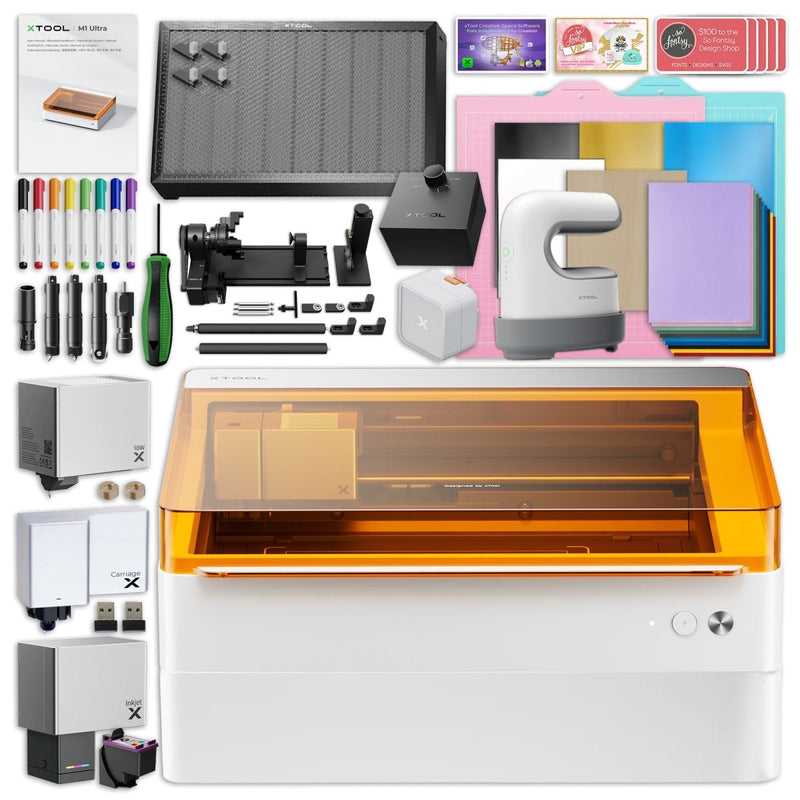 xTool M1 ULTRA 10W 4-in-1 Laser Cutter & Engraver Deluxe Bundle - Swing Design1