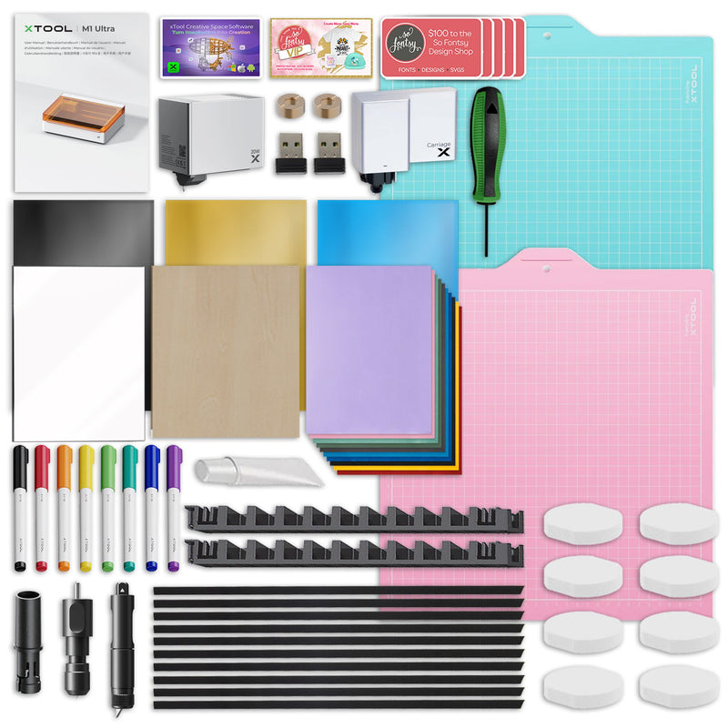 xTool M1 ULTRA 10W 4-in-1 Laser Cutter & Engraver Deluxe Bundle w/ AP2 Filter Laser Engraver xTool