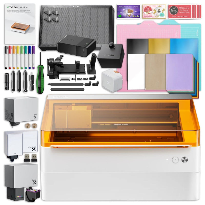 xTool M1 ULTRA 20W 4-in-1 Laser Cutter & Engraver Deluxe Bundle - Swing Design