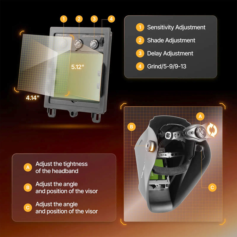 xTool MetalFab 1080nm Auto-Darkening Laser Welding Helmet Laser Engraver xTool