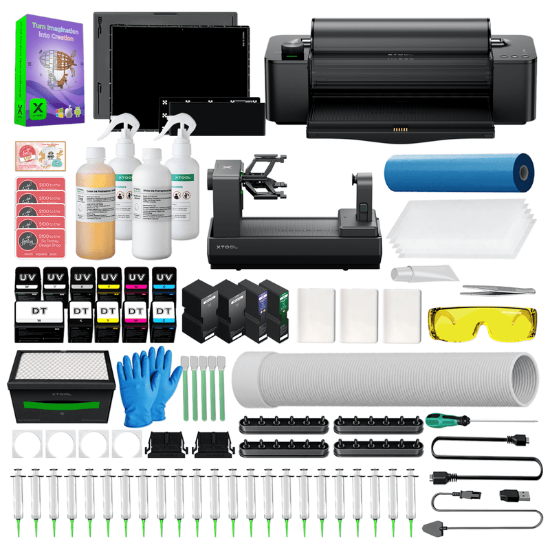 xTool O1 Omni UV + DT Fabric Printer with Rotary & Laminator Attachments Swing Design 3