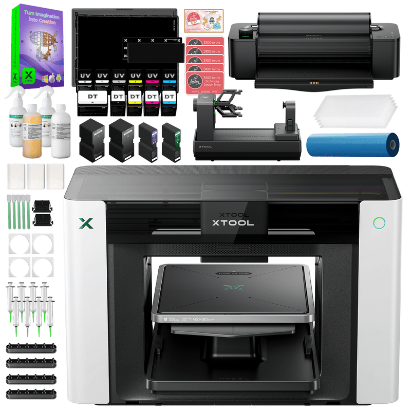 xTool O1 Omni UV + DT Fabric Printer with Rotary & Laminator Attachments Swing Design 1