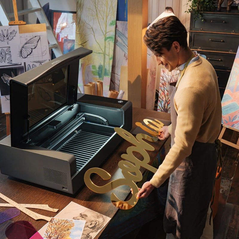 xTool P2 55W CO2 Laser Cutter & Engraver Machine Bundle - White Laser Engraver xTool