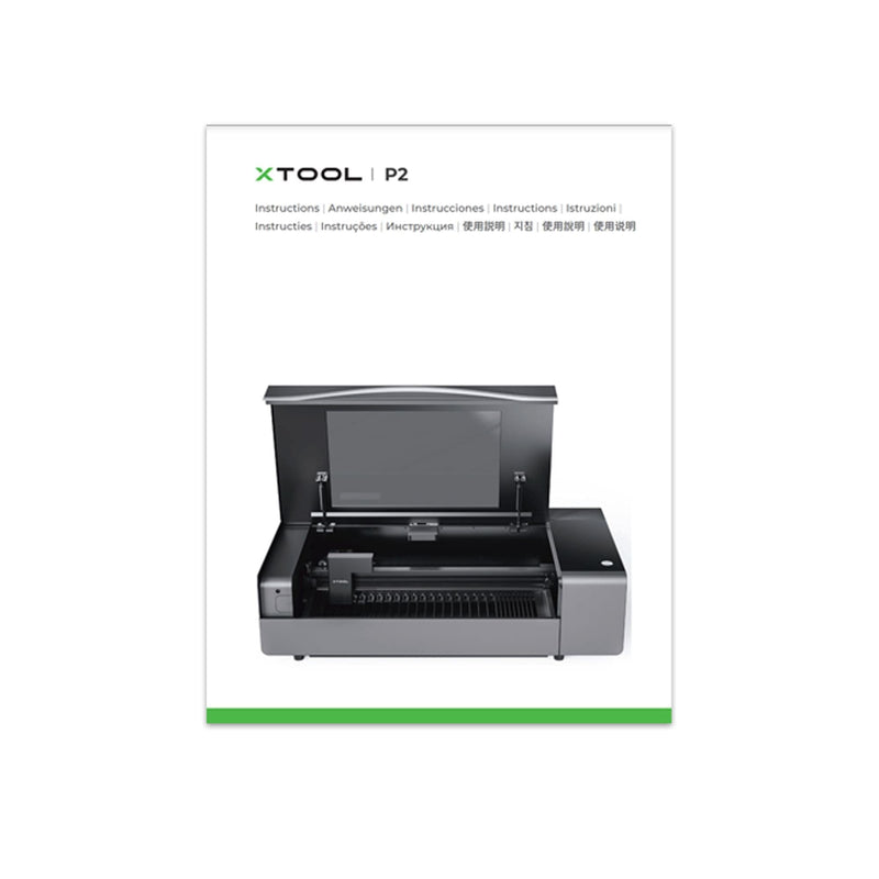 xTool P2 55W CO2 Laser Cutter & Engraver Riser & Rotary Bundle - White Laser Engraver xTool