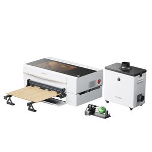 xTool P2 55W CO2 Laser Cutter & Engraver w/ Riser, Rotary, Rail, Filter - White Laser Engraver xTool 