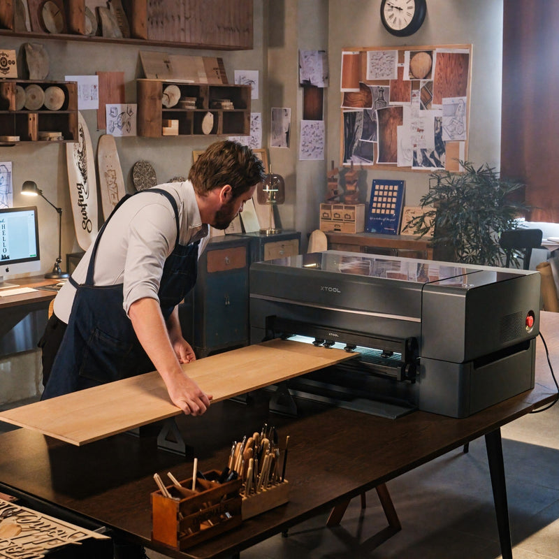 xTool P2 55W CO2 Laser Cutter & F1 Portable Laser Engraver Bundle - White Laser Engraver xTool