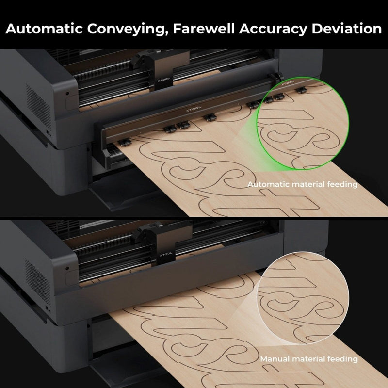 xTool P2 Automatic Conveyor Feeder Additional Rails - 25.5" - Swing Design