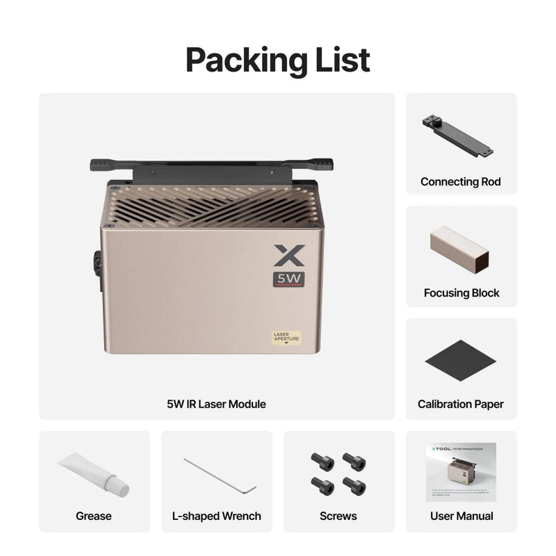 xTool P3 5W IR Laser Add-on Module for Metal Engraving - Swing Design