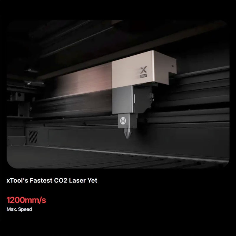 xTool P3 80W CO2 Laser Cutter & Engraving Machine, AP2 Max, Rotary, Rail System - Swing Design