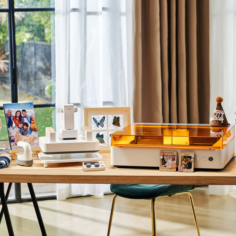 xTool Portable Heat Press with Swing Away Stand Attachment & Mini Press Heat Press xTool