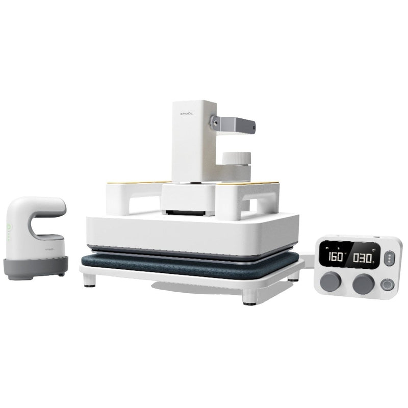 xTool 3-in-1 Portable Heat Press with Swing Away Stand Attachment & Mini Press - Swing Design