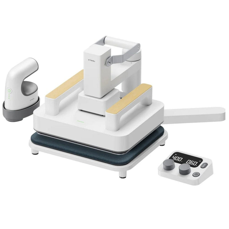 xTool 3-in-1 Portable Heat Press with Swing Away Stand Attachment & Mini Press - Swing Design