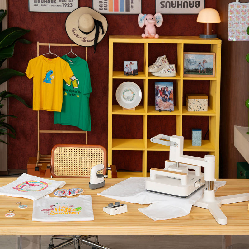 xTool Portable Heat Press with Swing Away Stand Attachment & Mini Press Heat Press xTool