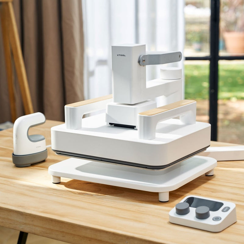 xTool 3-in-1 Portable Heat Press with Swing Away Stand Attachment & Mini Press - Swing Design