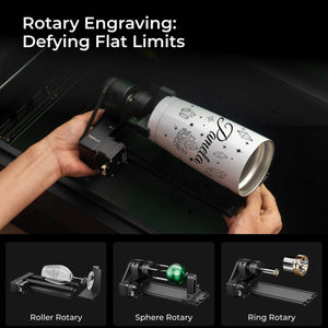 xTool S1 Laser Cutter & Engraver Machine Bundle w/ Rotary, Rail & Riser - White Laser Engraver xTool 