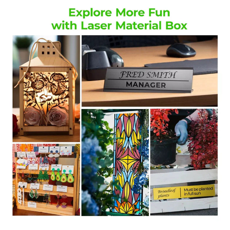 xTool S1 Laser Material Kit - 34 Pieces Laser Engraver xTool