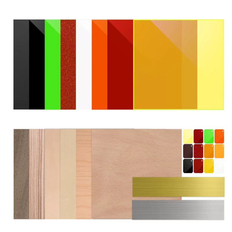 xTool S1 Laser Material Kit - 34 Pieces Laser Engraver xTool