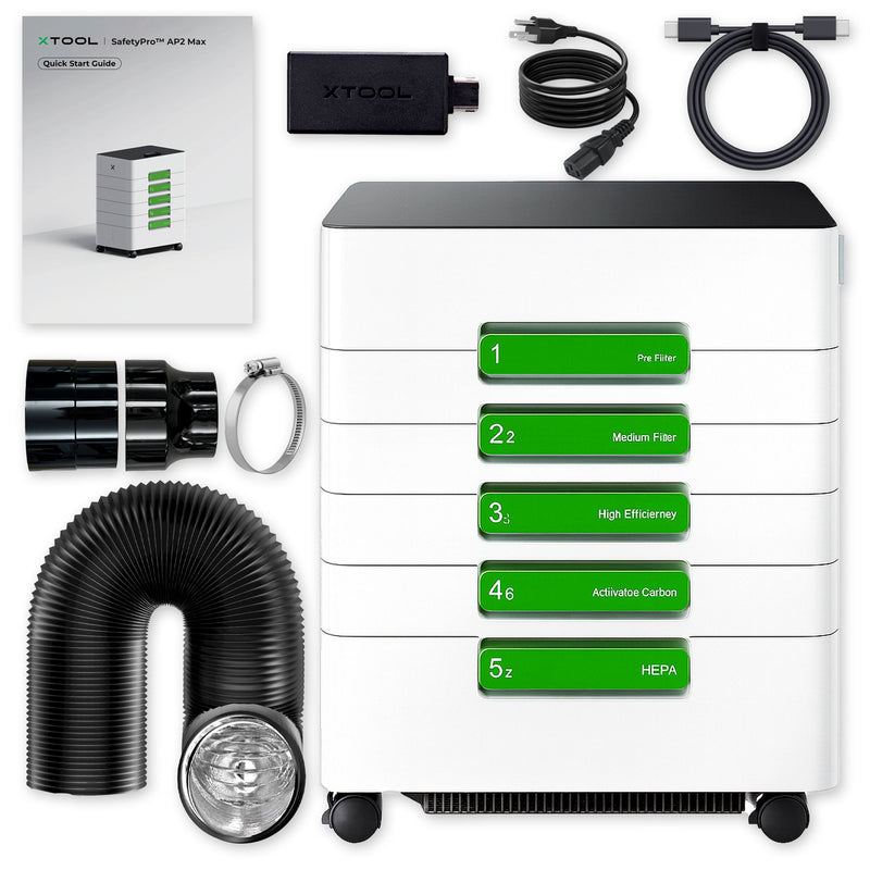 xTool SafetyPro AP2 MAX Industrial Air Purifier with SuperCyclone System Laser Engraver Accessories xTool