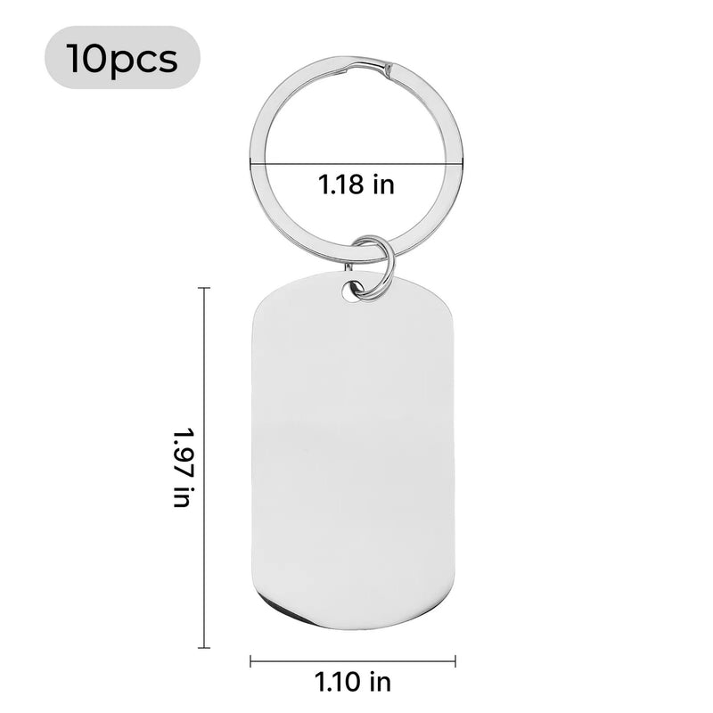 xTool Stainless Steel Keychain - 10 Pieces Laser Engraver Accessories xTool